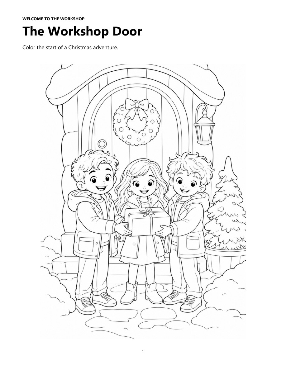 Original printable activity page from My Christmas Workshop